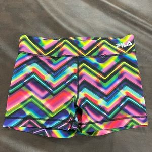 Rainbow FILA Athletic Shorts, Size Small